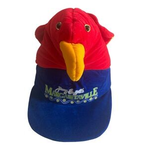 Vintage Jimmy Buffett's Margaritaville Parrot Head Hat Red Bird Headgear